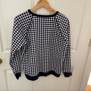 Navy Gingham Large Draper James Sweatshirt